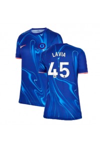 Chelsea Romeo Lavia #45 Voetbaltruitje Thuis tenue Dames 2024-25 Korte Mouw